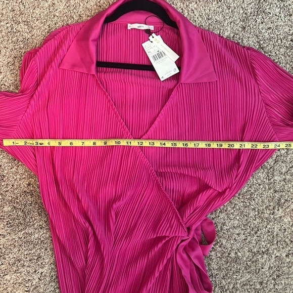 Mango Vibrant Pink Long Sleeve Dress - Picture 9 of 9